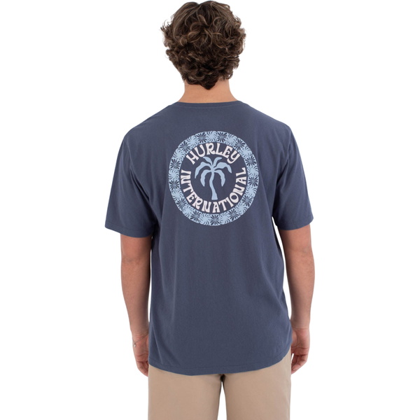 2026 Hurley Mens Palm T-Shirt HSP26MMTS09552435 - Navy